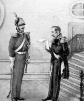 Л. В. Дубельт, беседующий со своим подчиненным. Худ. П. А. Каратыгин Л. В. Дубельт, беседующий со своим подчиненным. Худ. П. А. Каратыгин
